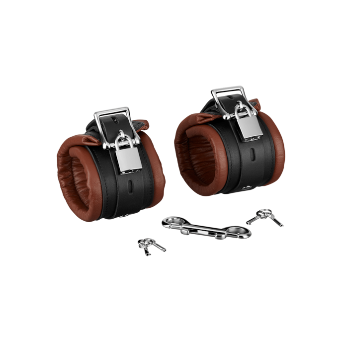 afsluitbare-gewatteerde-voetboeien-Bruin-Zwart-3