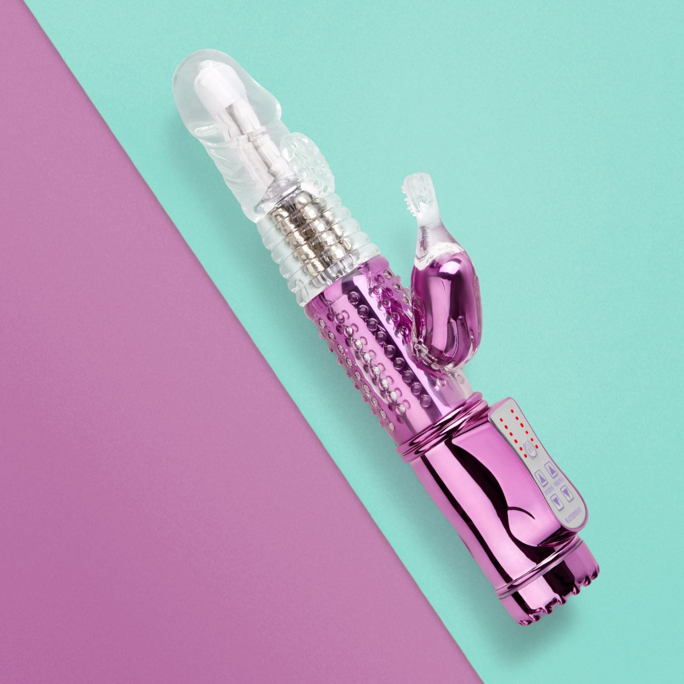 vibromasseur-à-perles--hy]rotatif-23-cm-Argent-Transparent-Violet-2