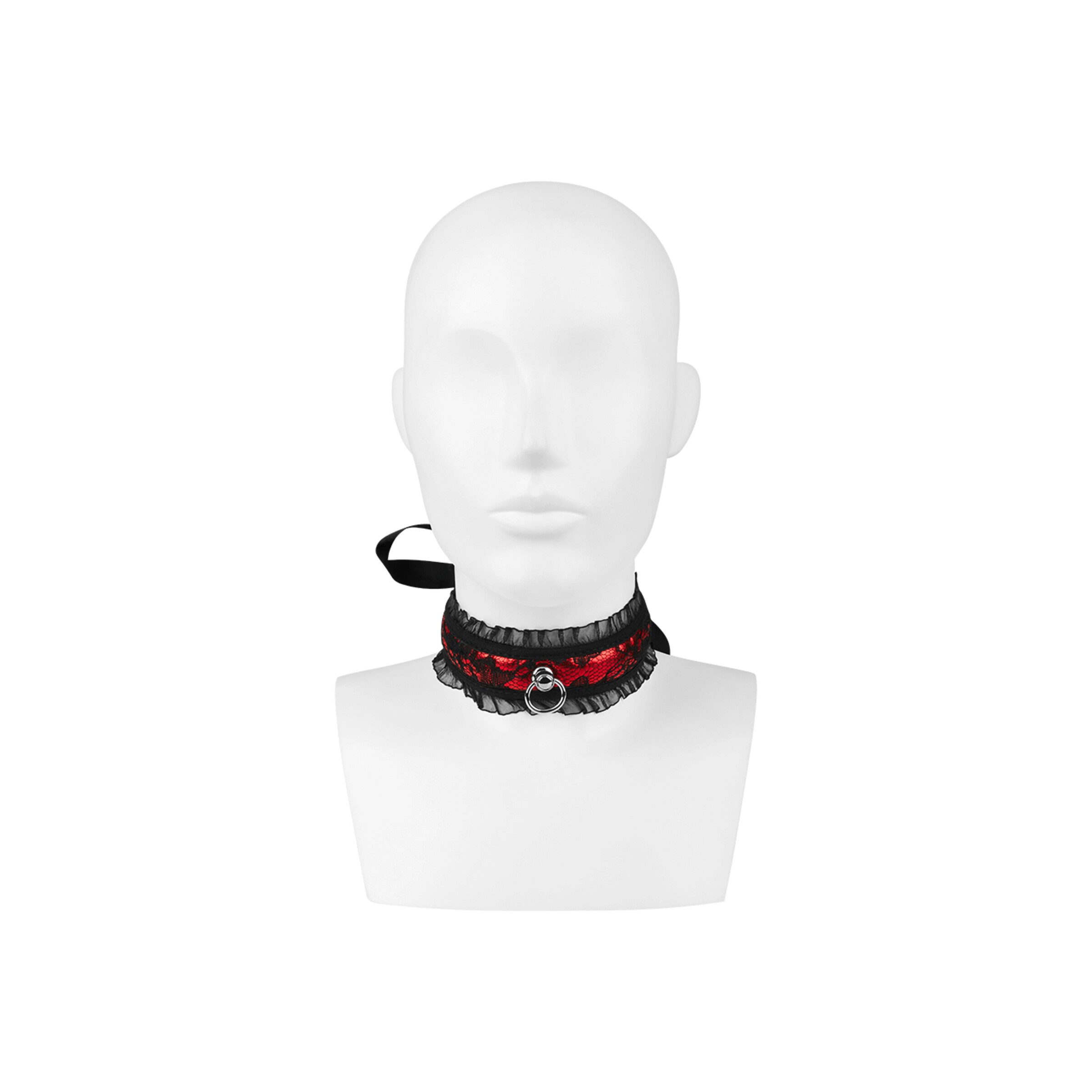 speelse-halsband-met-o-ring-Rood-Zwart-4