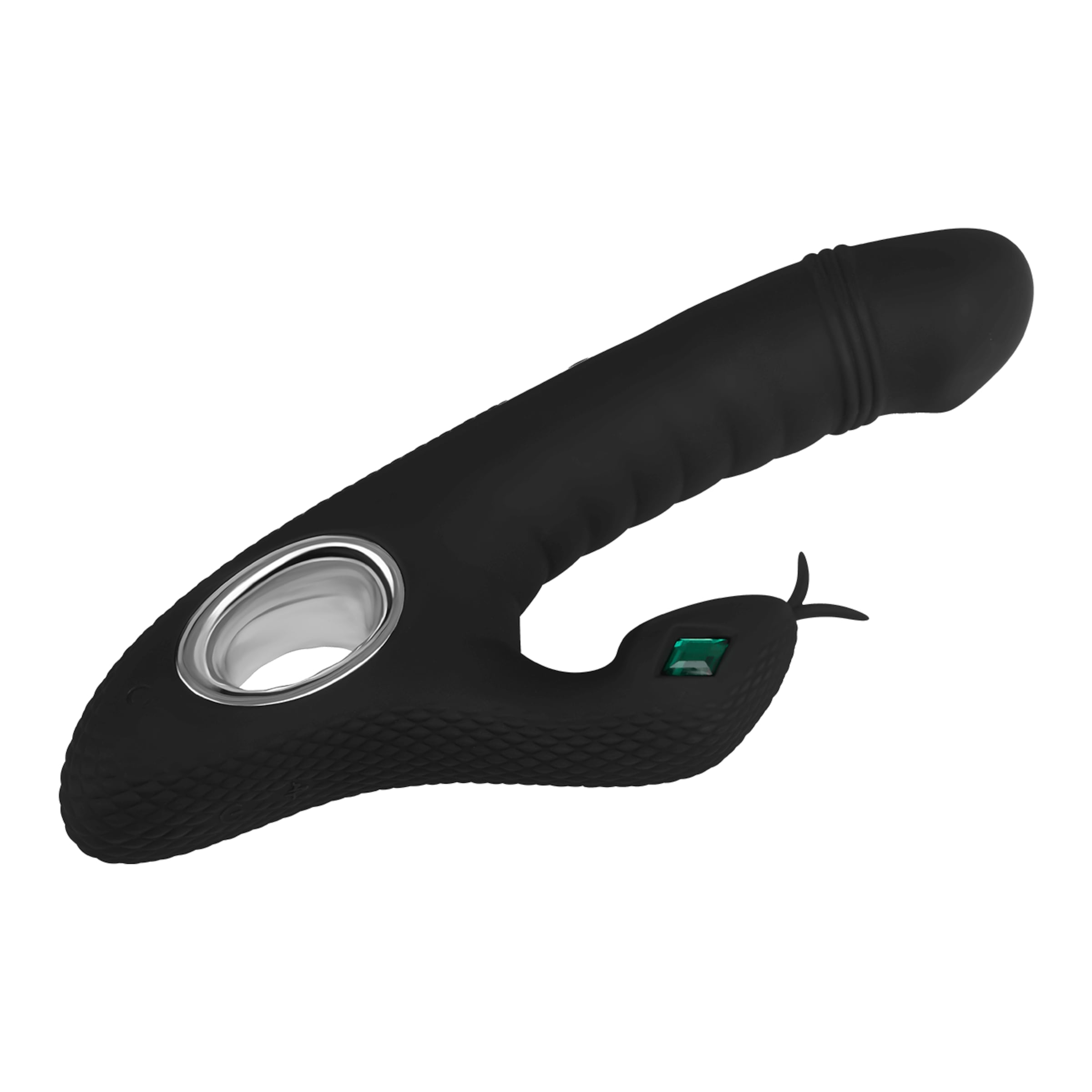 siliconen-rabbit-in-slangenlook-23-cm-Zwart-6