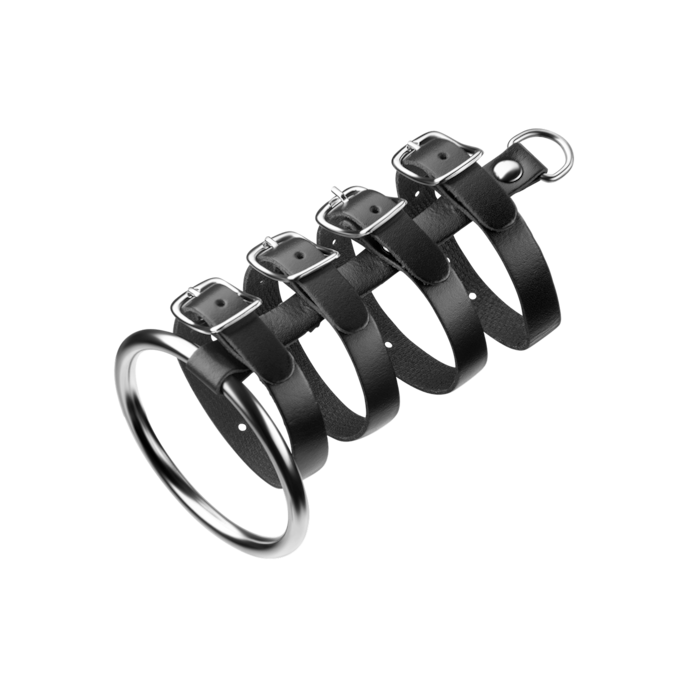 penisring-met-banden-5-cm-Zilver-Zwart-1