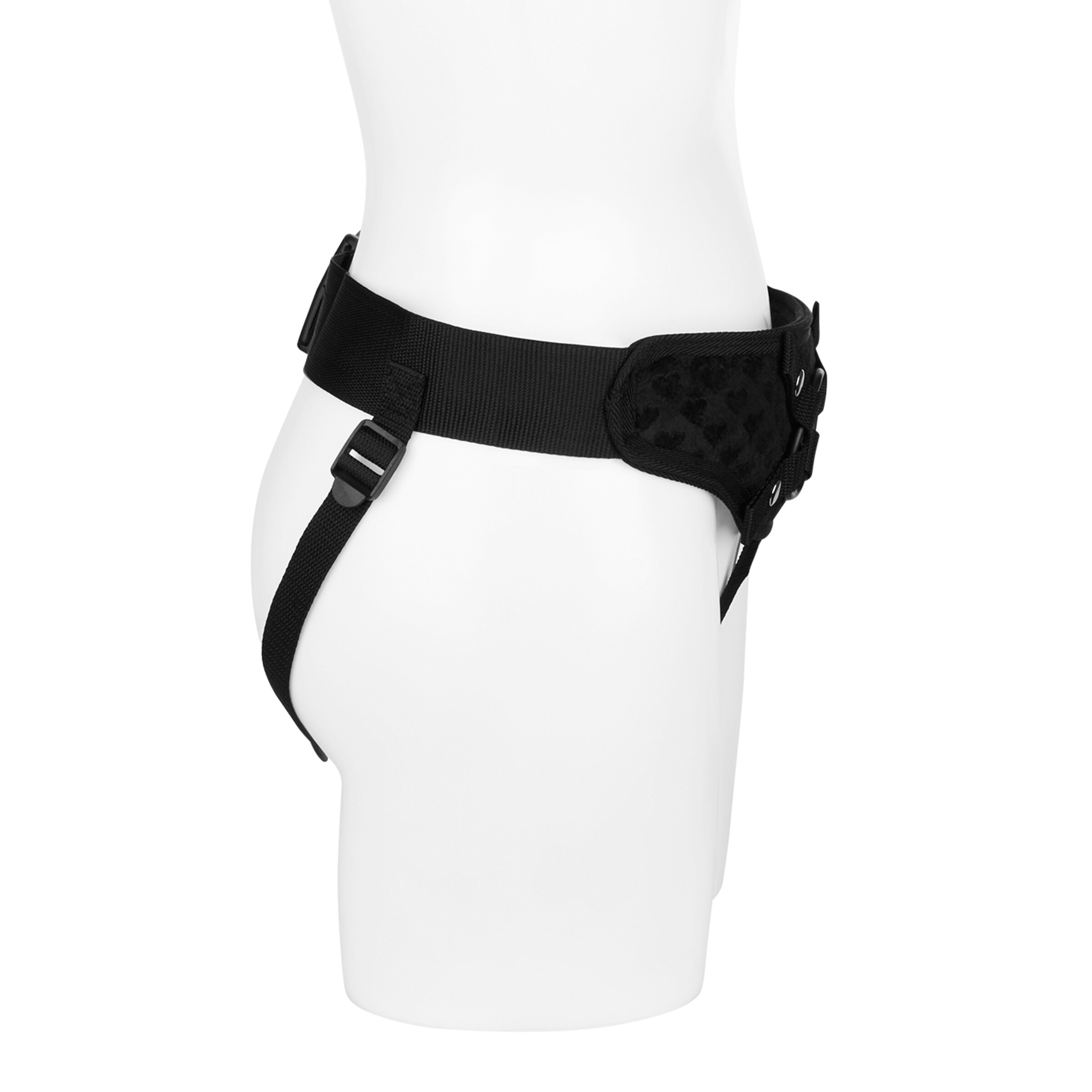 strap-on-rembourré-à-motif-cœur-4-pièces-Argent-Noir-2