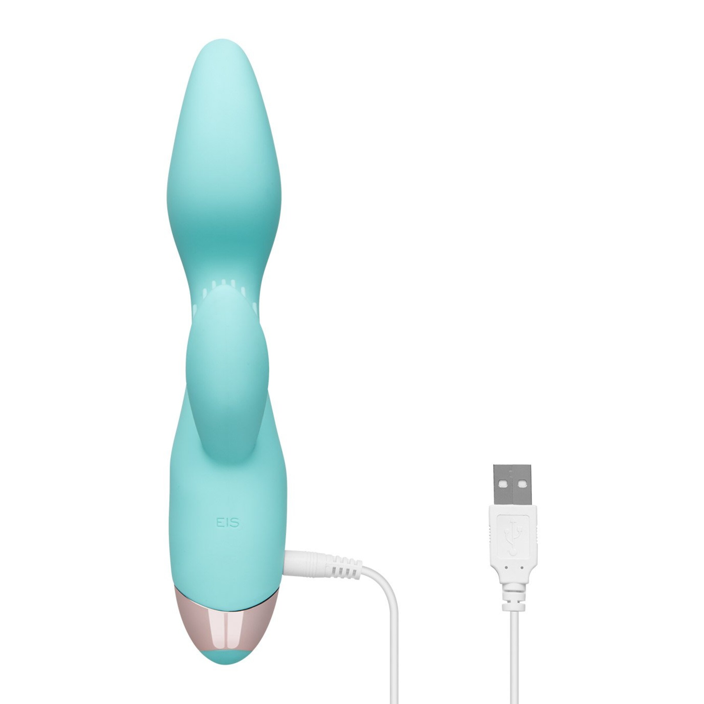 rabbit-rechargeable-en-silicone-20-cm-Or rose-Turquoise-6