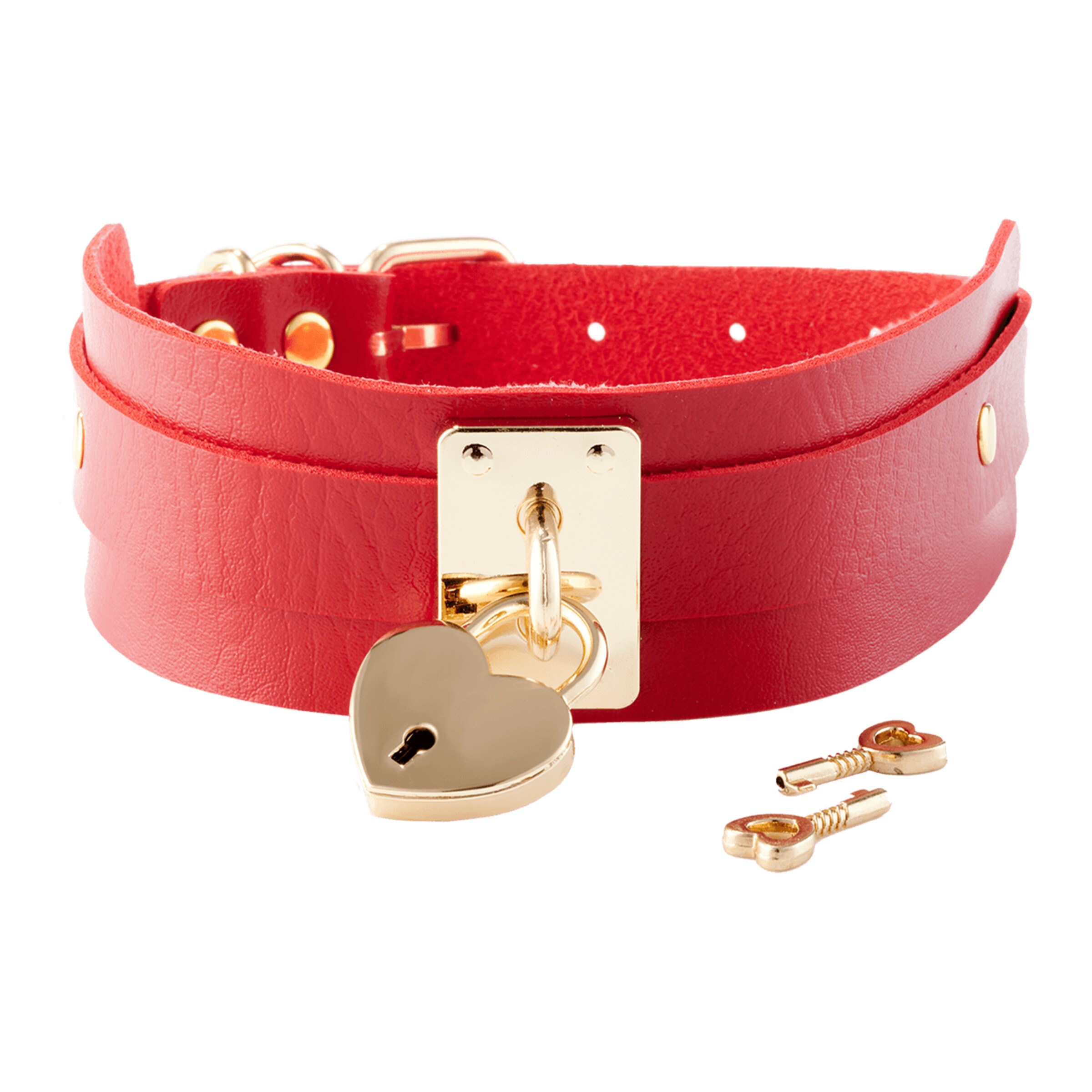 heart-lock-key-collar-Gold-Rot-4