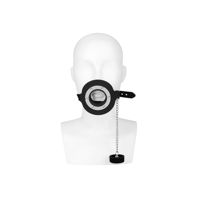 anneau-de-bâillon-avec-bouchon-Argent-Noir-9