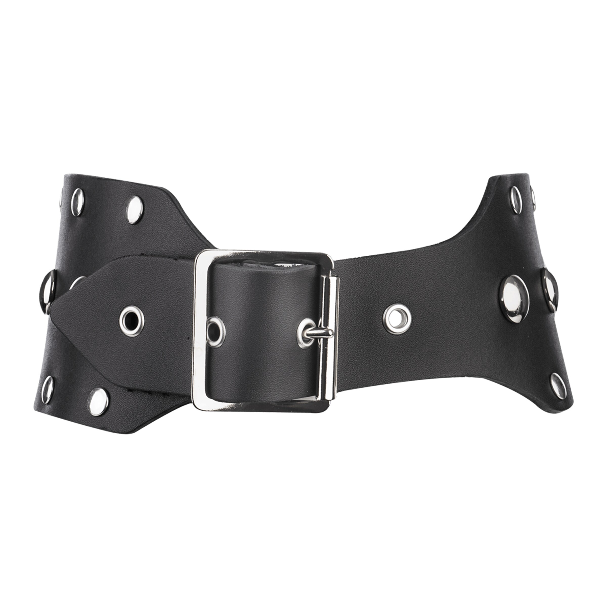 collier-large-avec-laisse-Argent-Noir-3