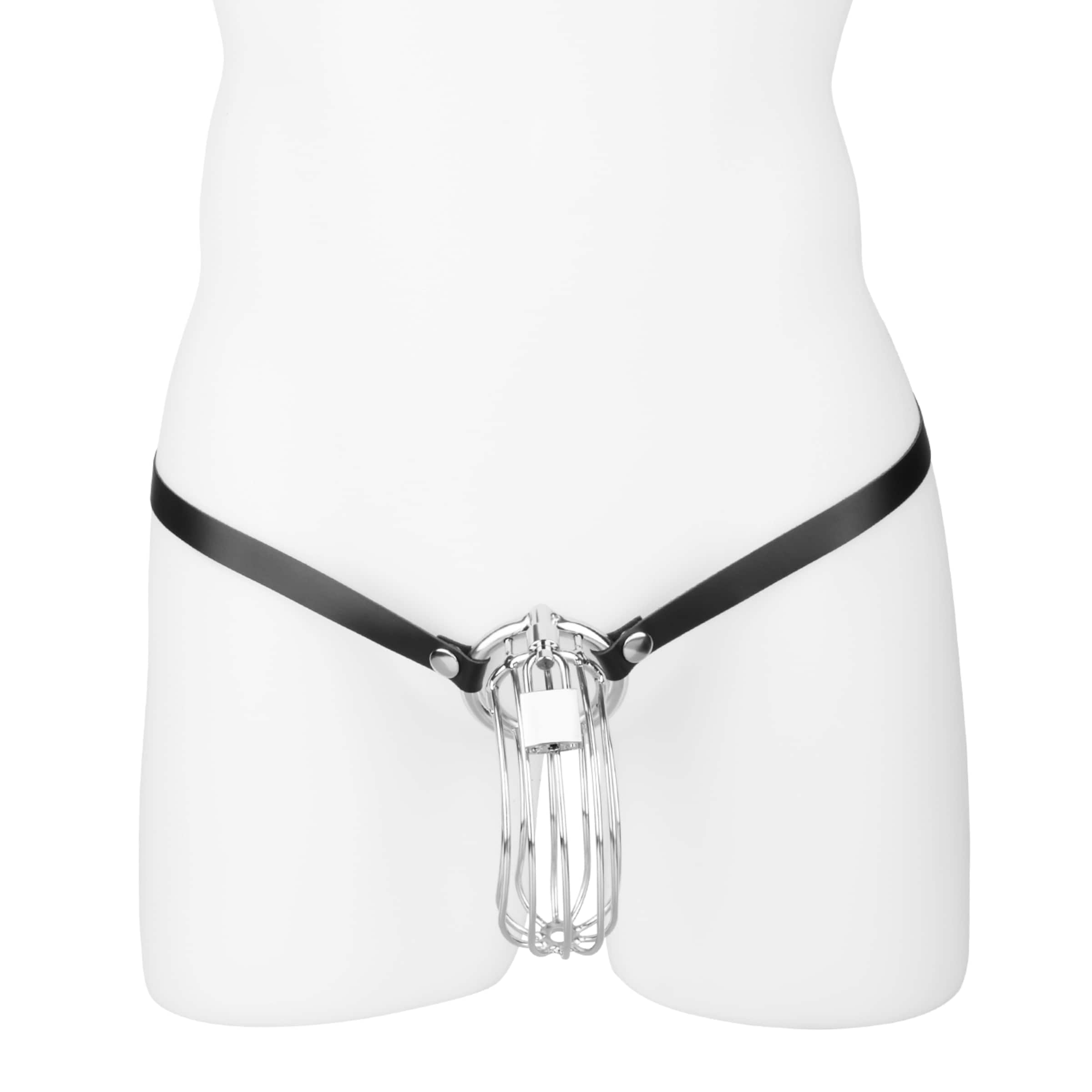 peniskooi-met-riem-en-slot-Zilver-Zwart-4