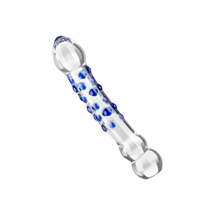 glazen-dildo-met-noppen-19-5-cm-Blauw-Transparant-1