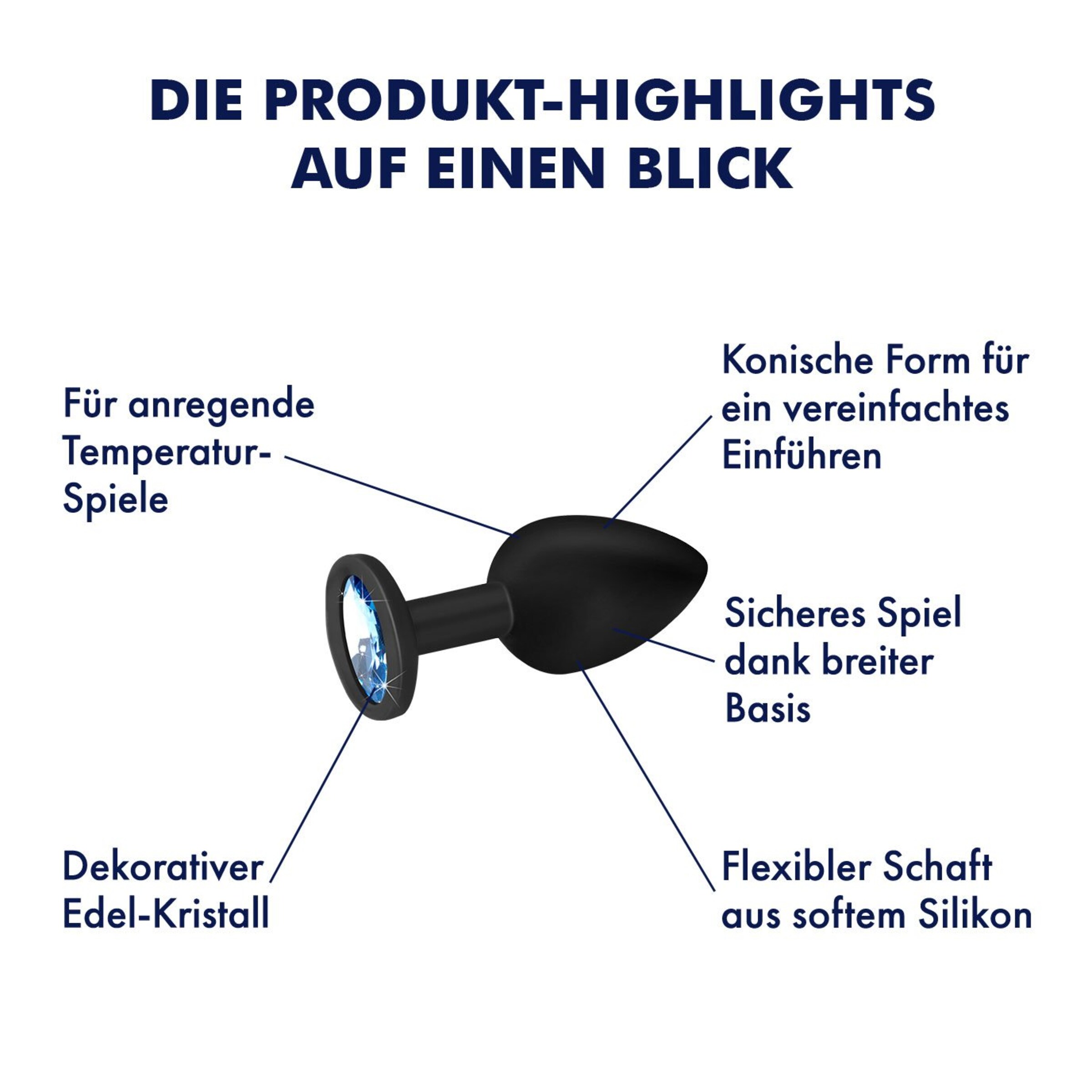 analdildo eis EIS Analdildo aus Silikon | Sex-Spielzeug Frau Männer | Anal-Toy mit  Saugfuß | Plug in konischer Form main image 1