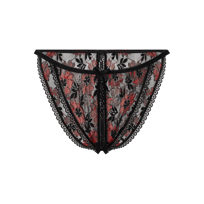 slip-ouvert-en-dentelle-avec-nœuds-Noir-Rose-1