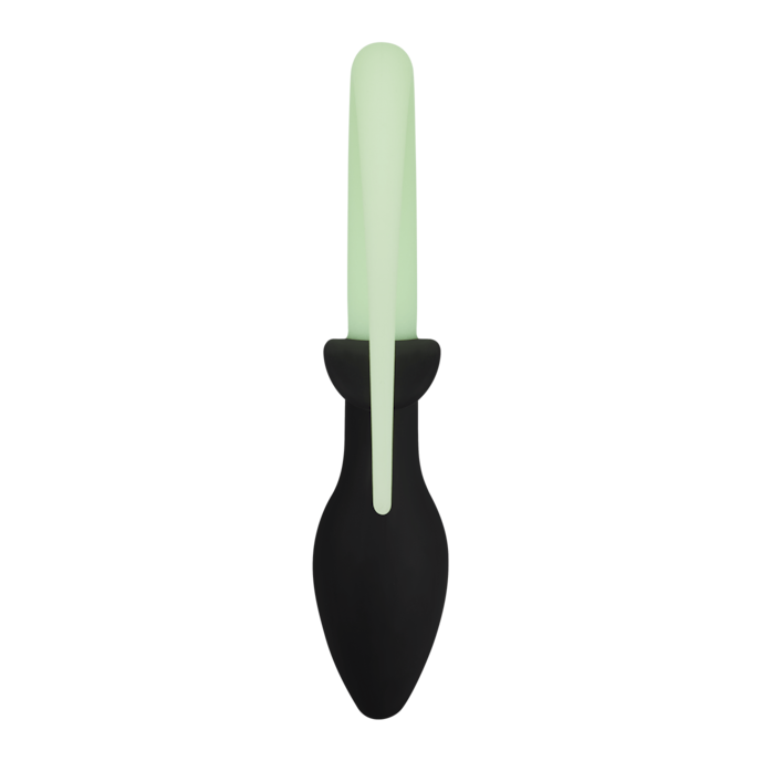plug-anal-en-silicone-avec-queue-28-cm-Noir-Vert néon-3