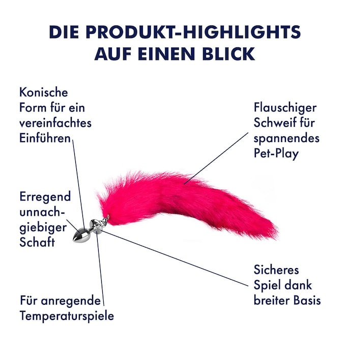 Analplug Analplug mit abnehmbarem Schwanz, 54 cm rot online kaufen Analplug Analplug mit abnehmbarem Schwanz, 54 cm rot online kaufen