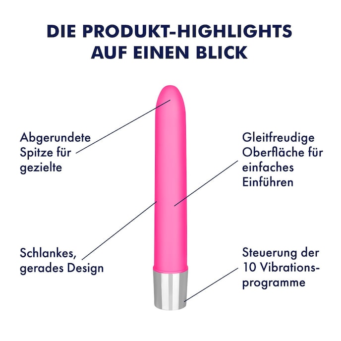 Eleganter Vibrator, 18,5 cm silber online kaufen Eleganter Vibrator, 18,5 cm silber online kaufen