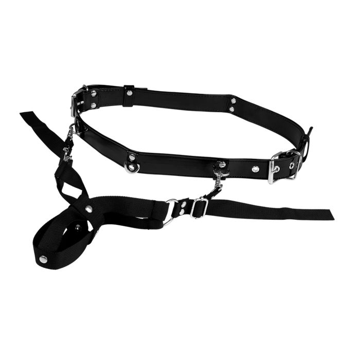 riem-in-laklook-met-afneembare-peniskooien-Zwart-4