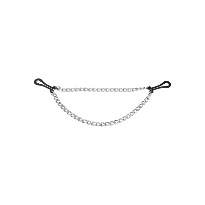 tepelklemmen-met-dubbele-ketting-Schwarz-Silber-1