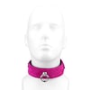 leder-halsband-mit-großem-o-ring-Pink-Schwarz-2