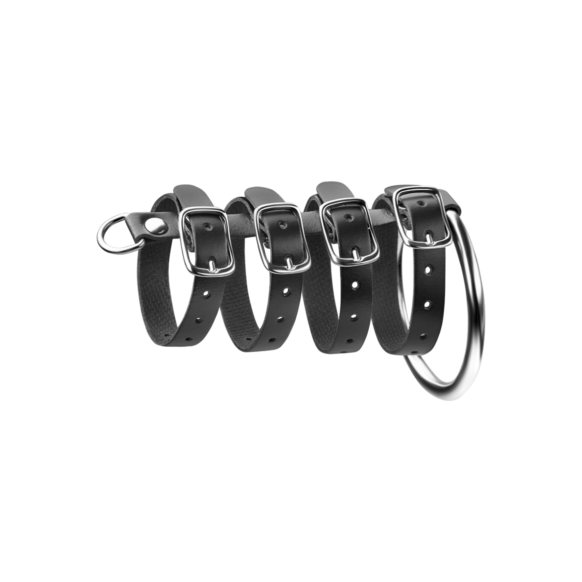 anneau-pénien-avec-sangles-5-cm-Argent-Noir-3