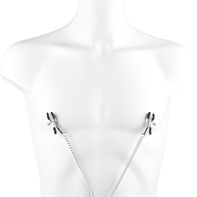 pinces-à-tétons-avec-anneau-pénien-en-métal-Argent-Noir-4