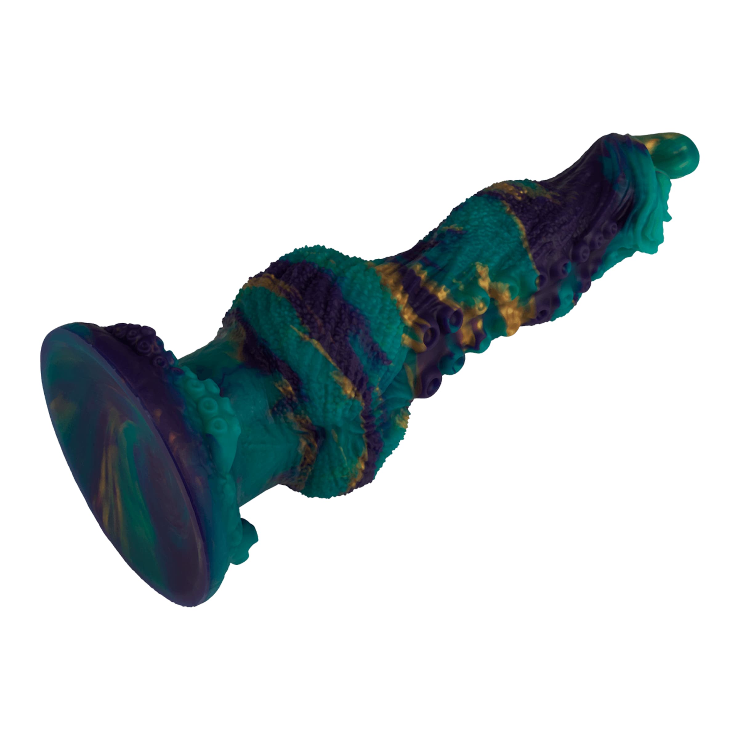 monsterdildo-met-wilde-tentakelstructuur-25-cm-Donkerblauw-Goud-Turkoois-5