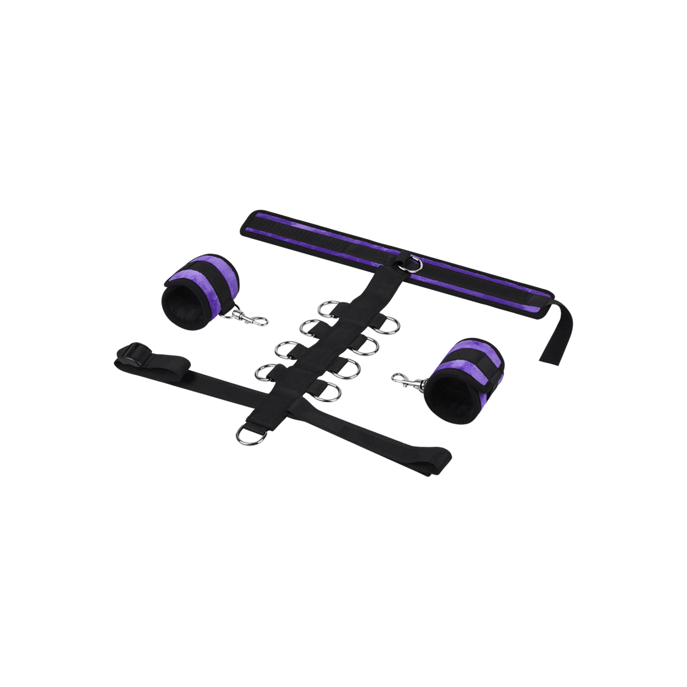 collar-with-cuffs-2-pièces-Noir-Violet-5