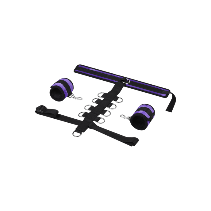 collar-with-cuffs-2-pièces-Noir-Violet-5