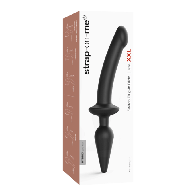 2-in-1-dildo-&-buttplug---maat-xxl-31-7-cm-Schwarz-2