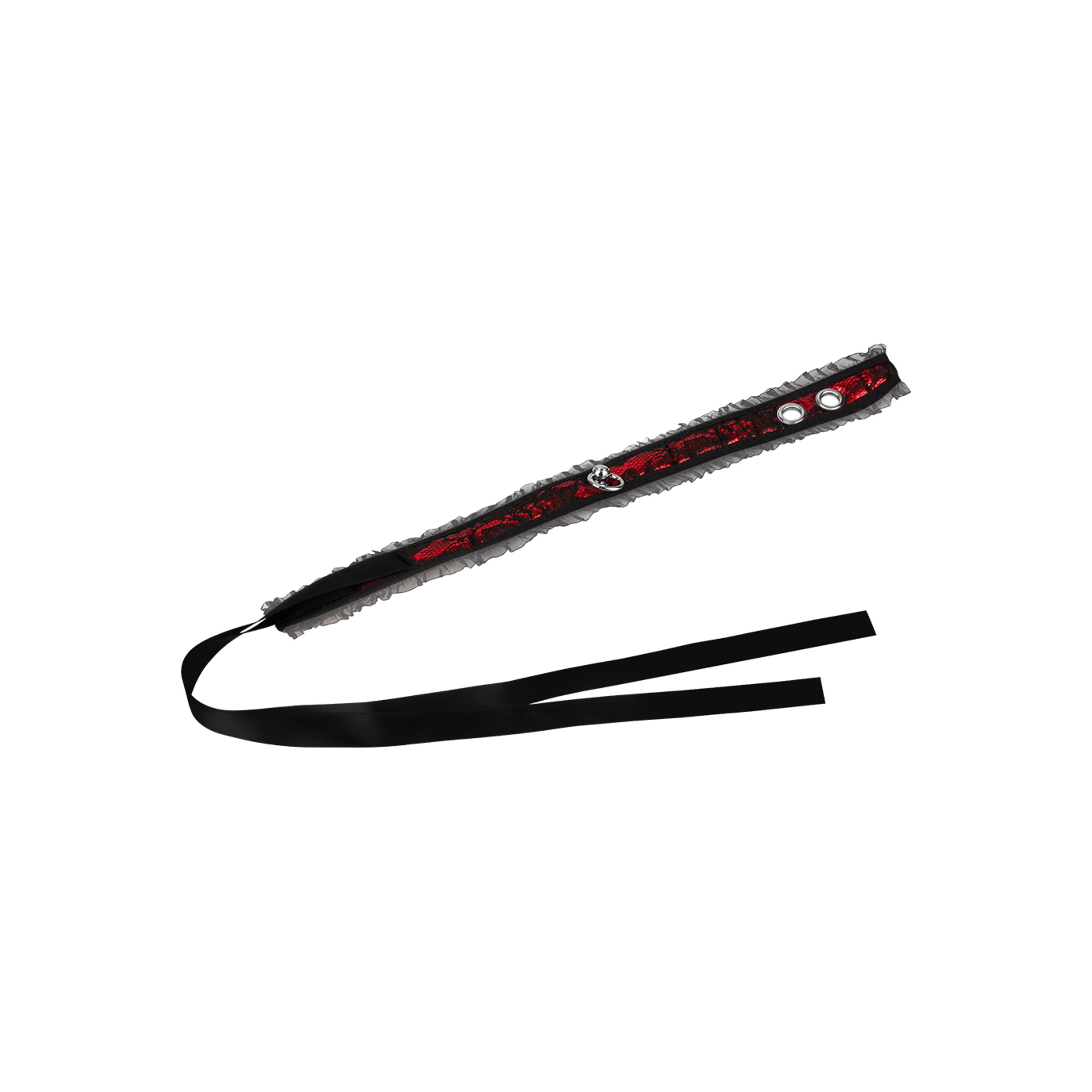 speelse-halsband-met-o-ring-Rood-Zwart-5