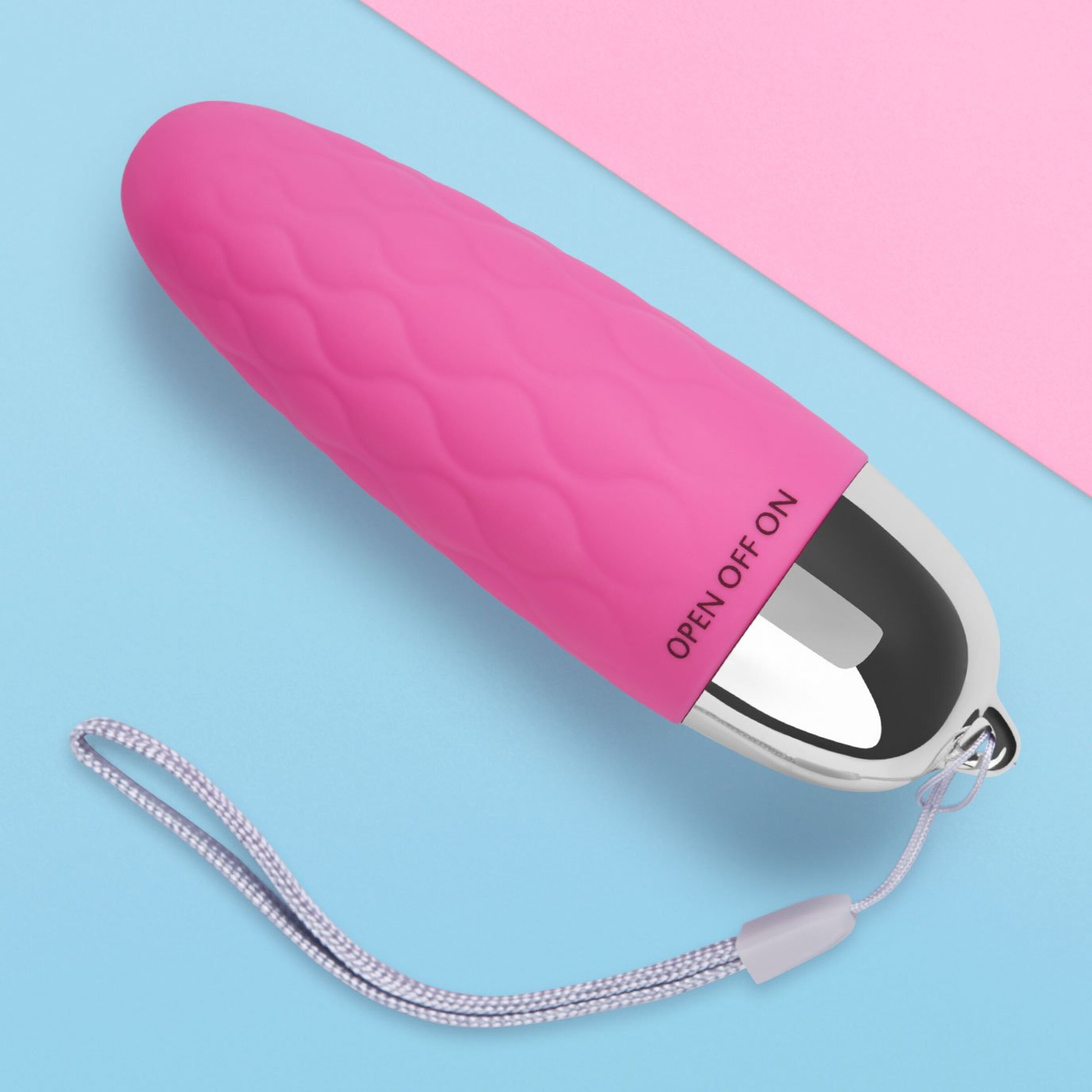 zapfenförmiges-bullet-10-cm-Neon-pink-Silber-2
