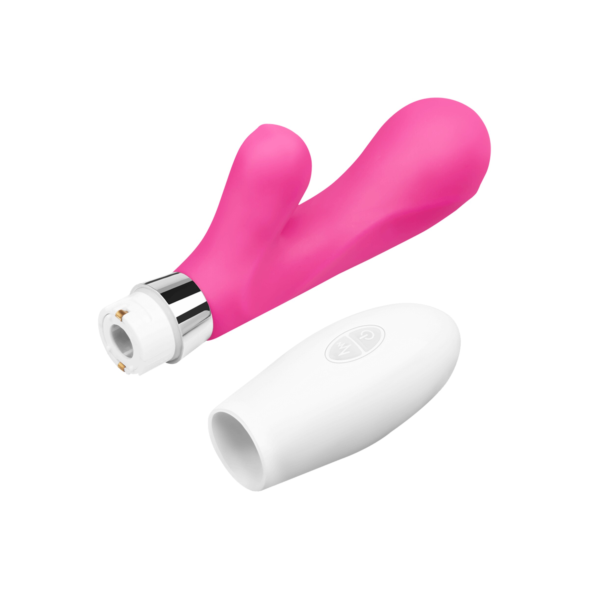 siliconen[nbhy]rabbit-21-cm-Pink-Wit-8