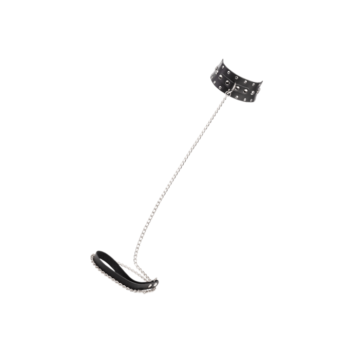 collier-large-avec-laisse-Argent-Noir-1