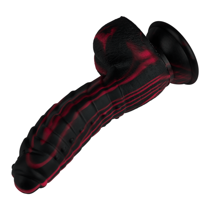 monsterdildo-van-siliconen-17-cm-Rood-Zwart-6