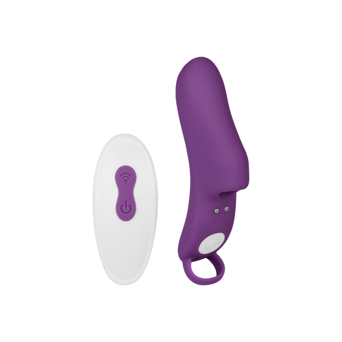 schattige-vingervibrator-met-afstandsbediening-12-cm-Oranje-Wit-1