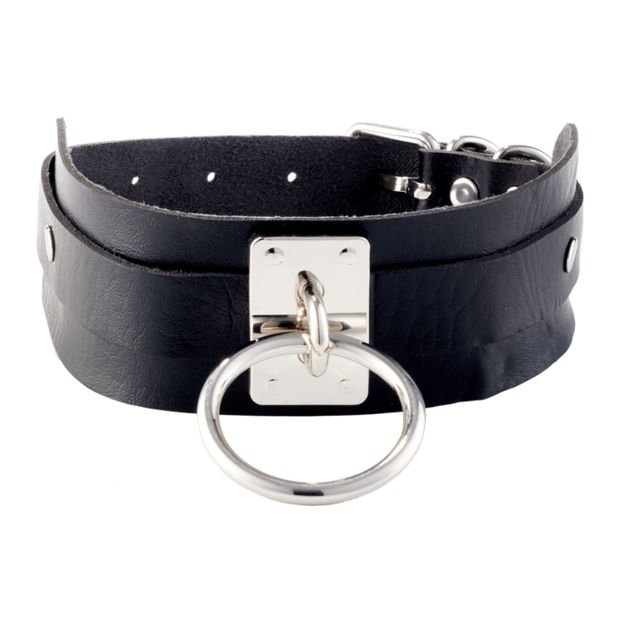 o-ring-collar-Schwarz-Silber-3