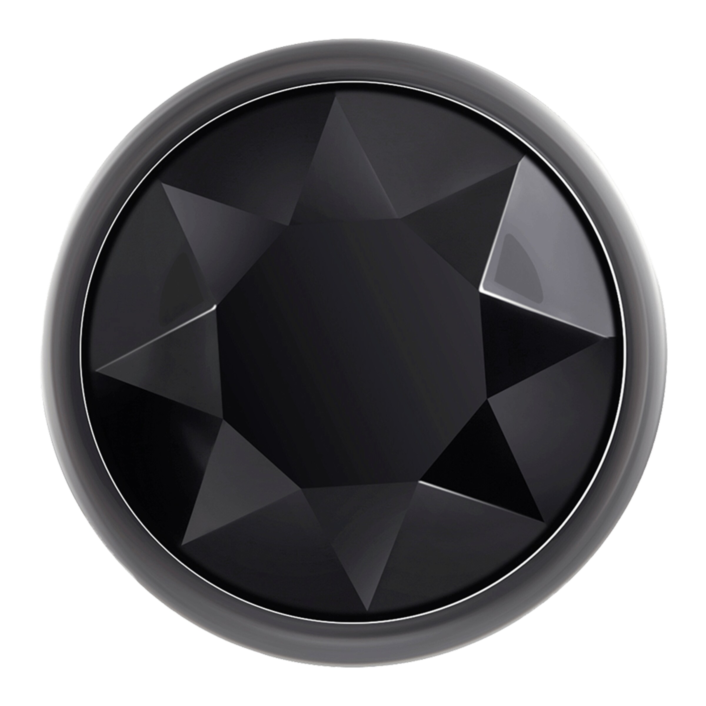 black-gem-anal-plug---small-7-1-cm-Schwarz-Silber-3