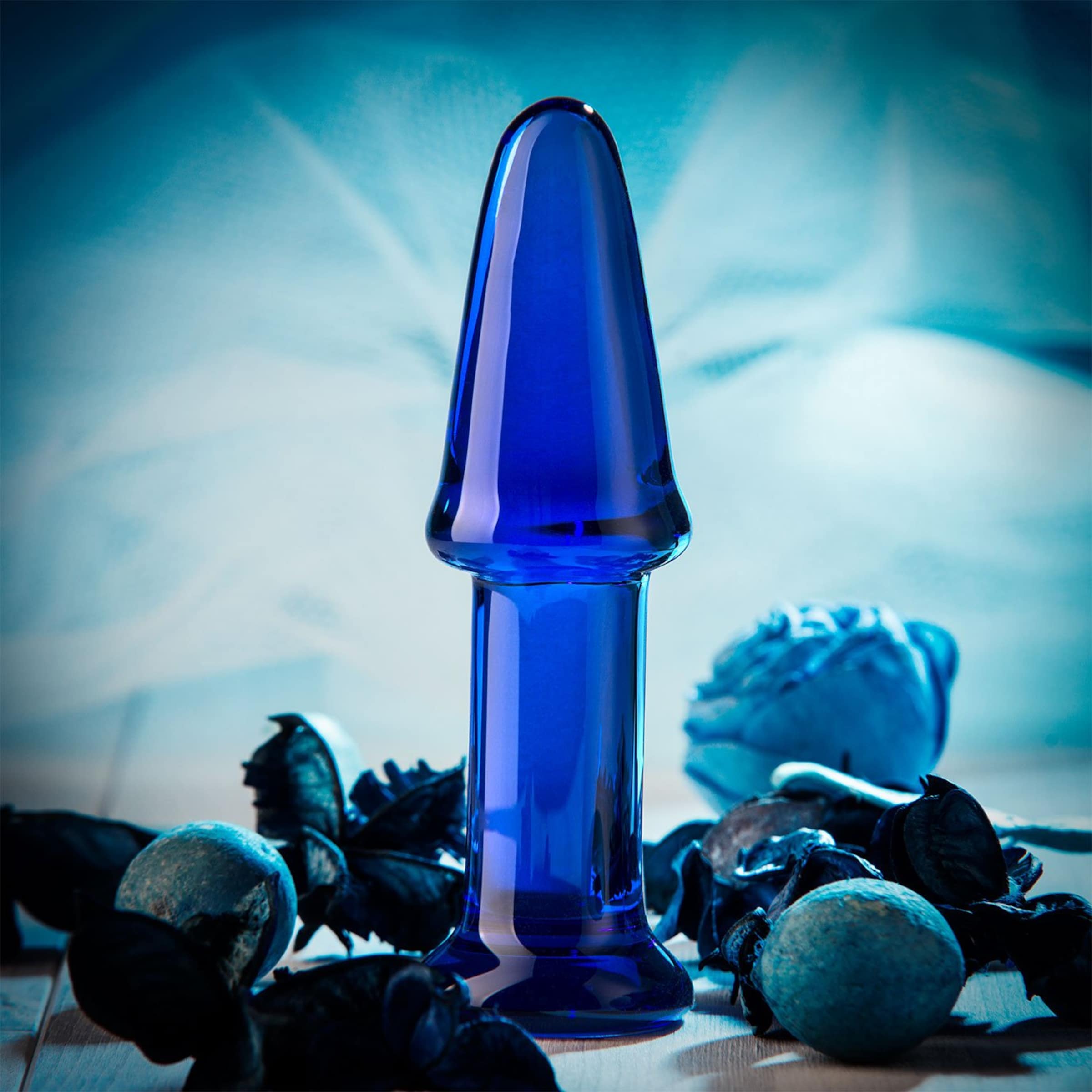gode-anal-de-forme-conique-13-cm-Bleu-2