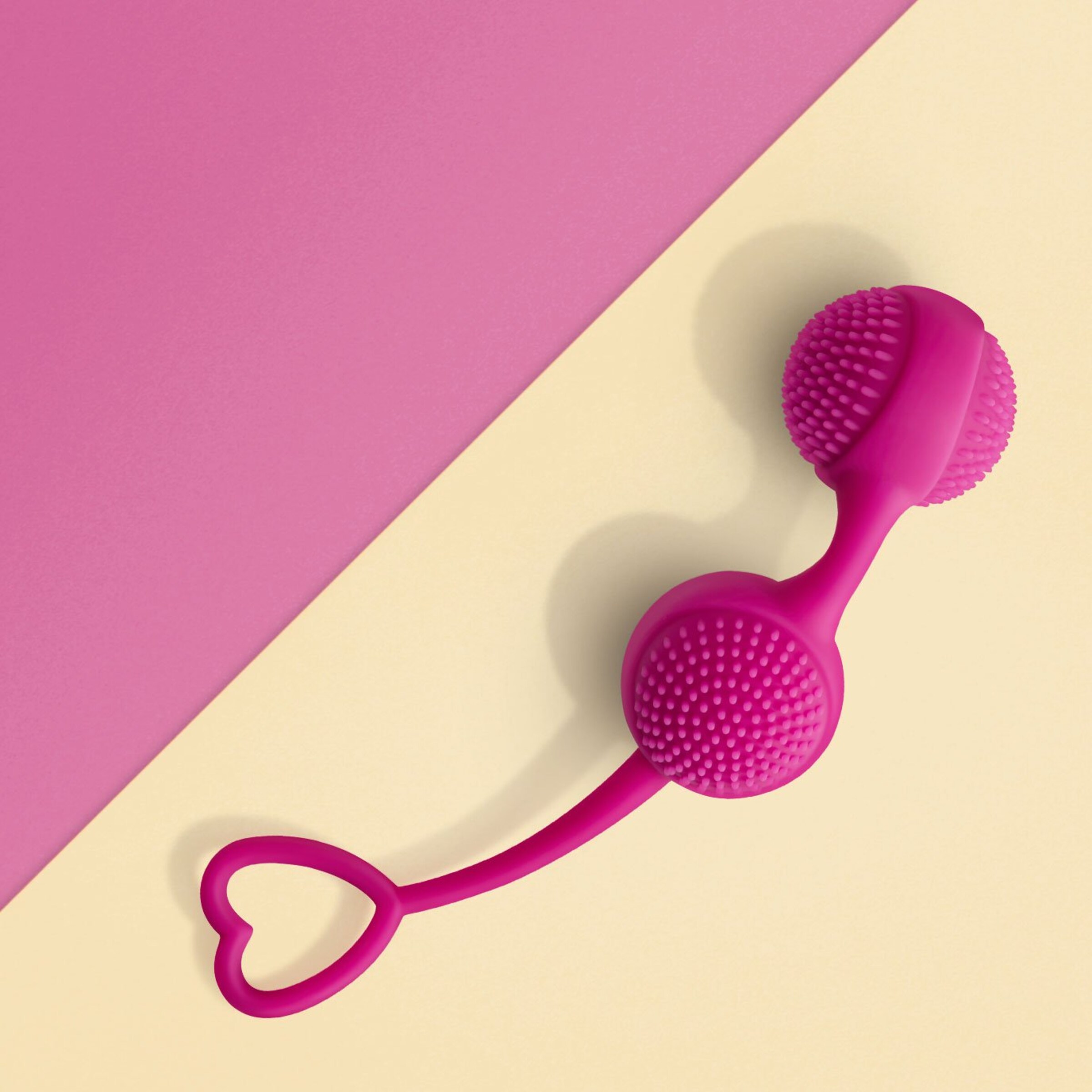 boules-damour-en-silicone-avec-picots-3-cm-Rose néon-2