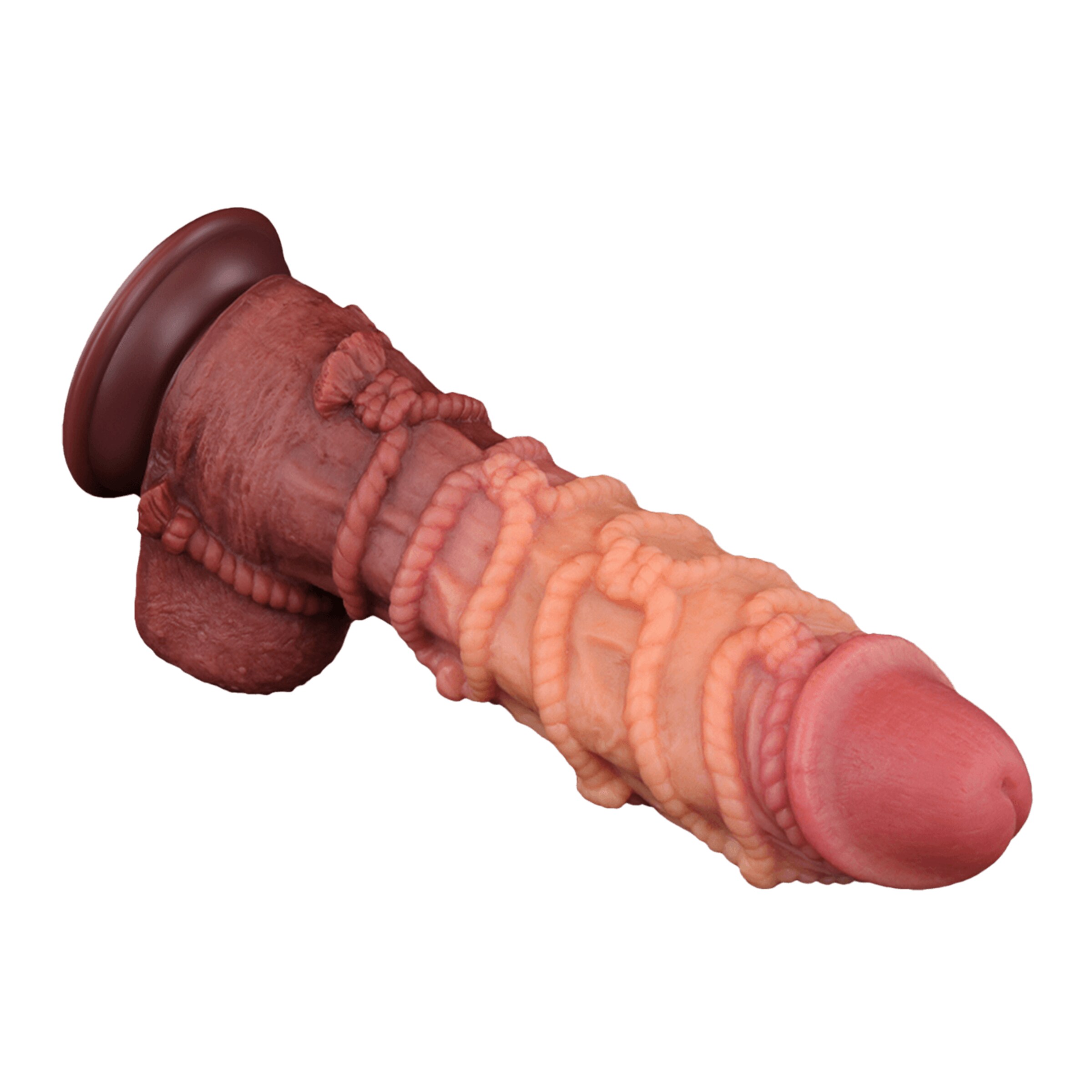 double-layered-nature-cock-27-cm-Natuurlijk donker-Natuurlijk licht-4