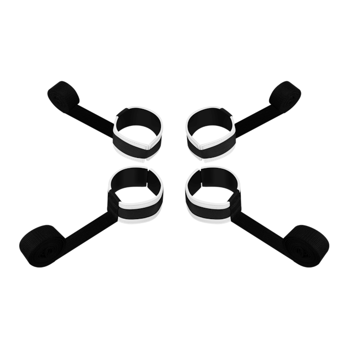 bed-restraints-with-adjustable-cuffs-Wit-Zwart-3