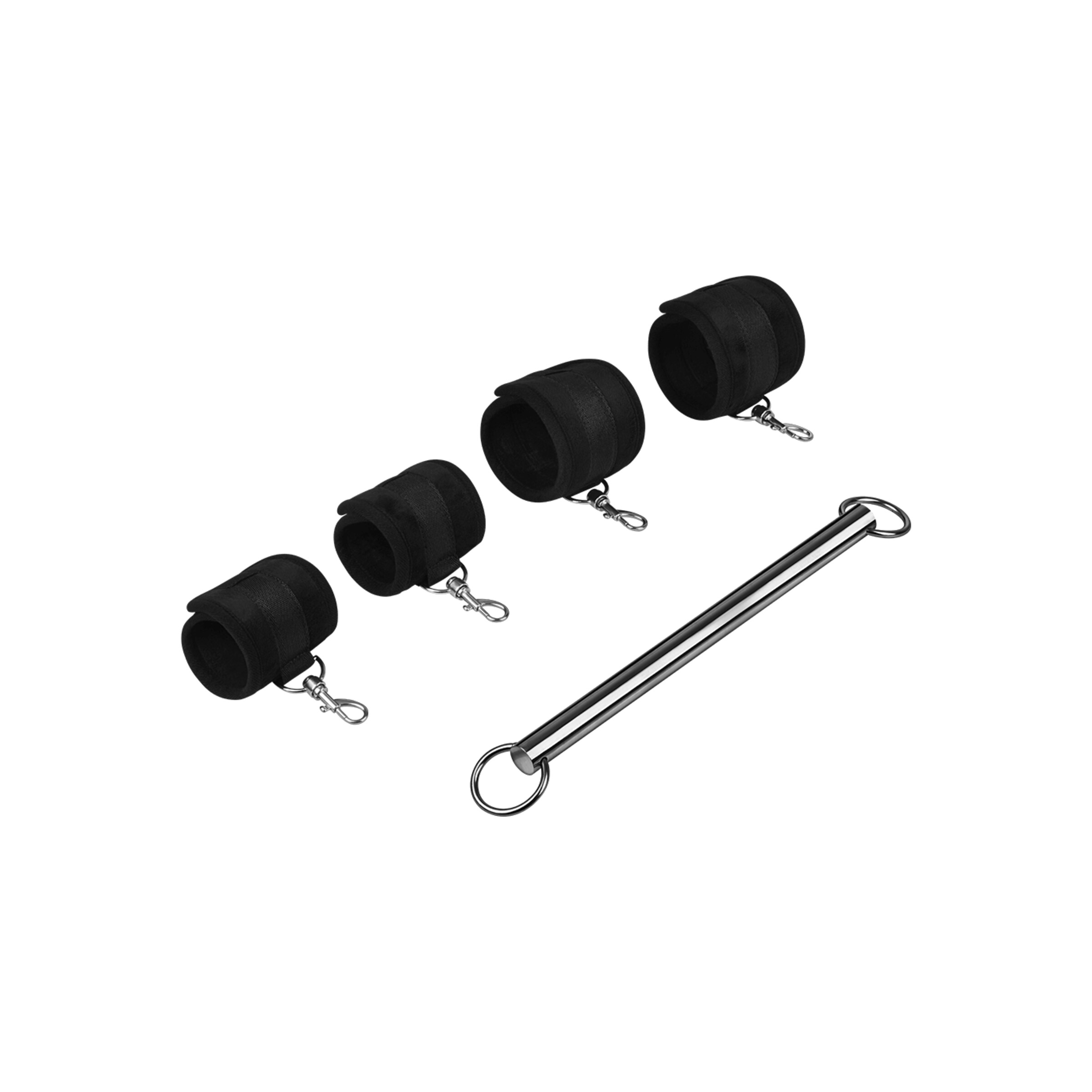 spreader-bar-with-4-detachable-cuffs-3-stukken-Paars-Zilver-Zwart-3