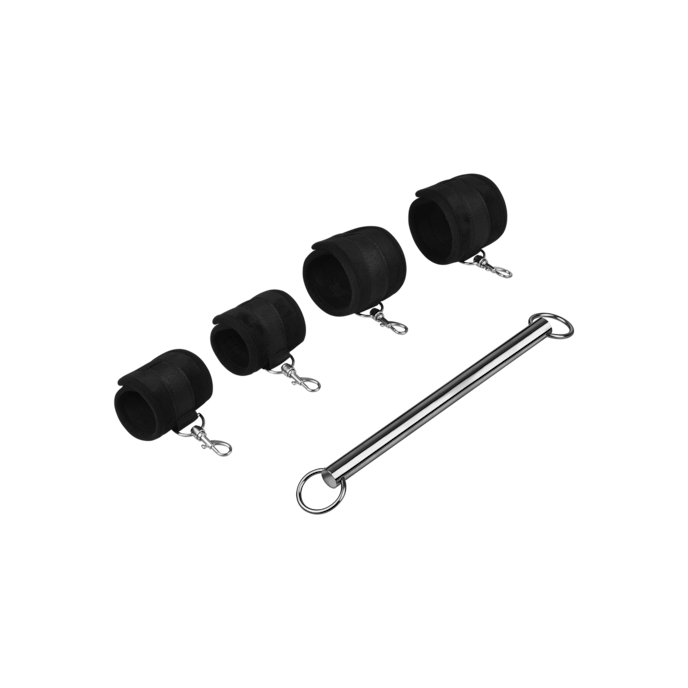 spreader-bar-with-4-detachable-cuffs-3-pièces-Argent-Noir-Violet-3