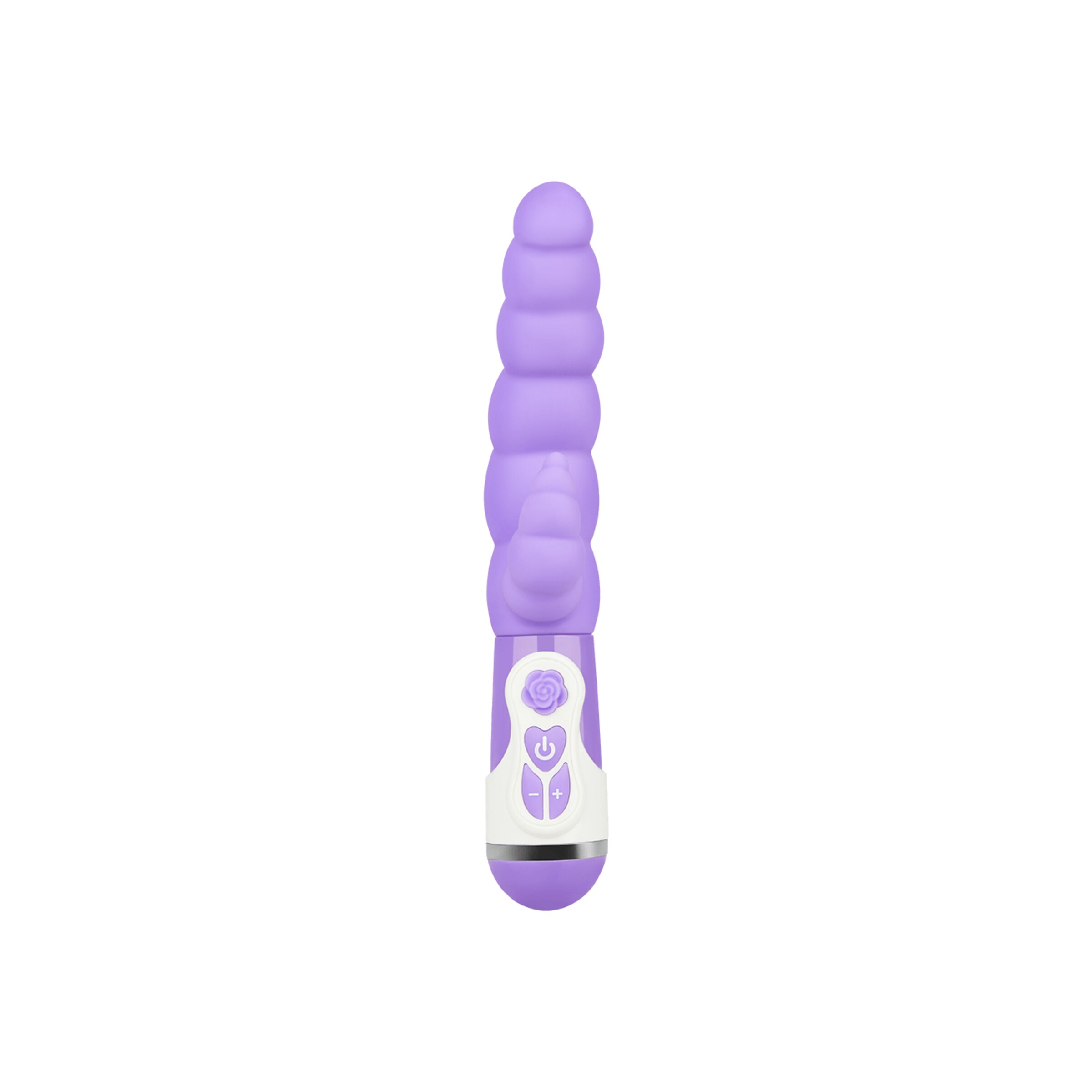 siliconen-vibrator-met-structuur-24-cm-Paars-Wit-4