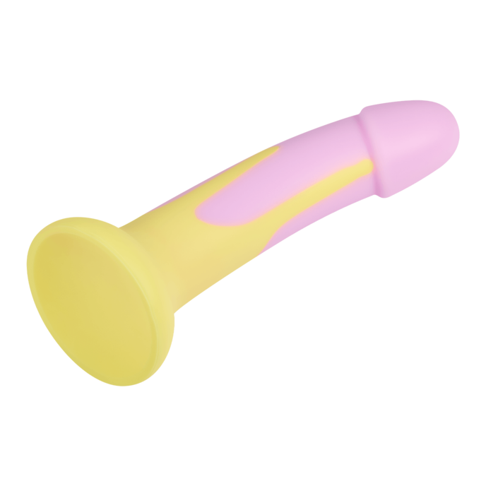 gode-point-g-avec-base-à-ventouse-18-cm-Jaune-Rose-5