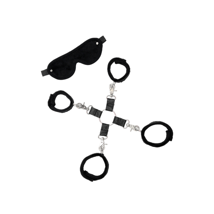 ensemble-de-bondage-avec-hogtie-6-pièces-Noir-1