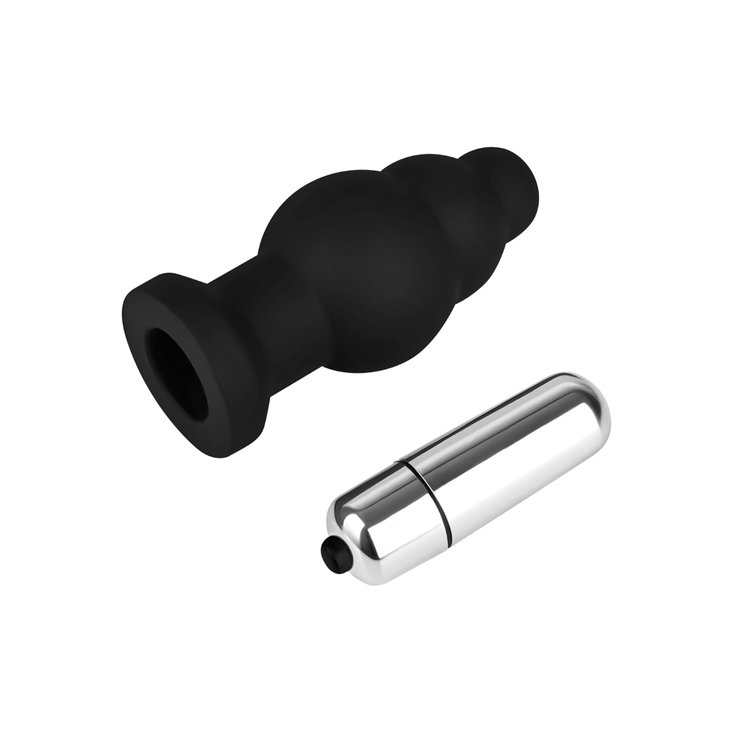 gerillter-silikon[nbhy]analvibrator-9-cm-Schwarz-Silber-4