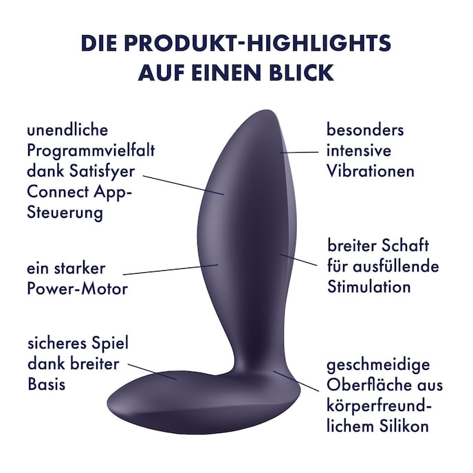 Analvibrator Satisfyer 'Power Plug', 9 cm, mit App Lila online kaufen Analvibrator Satisfyer 'Power Plug', 9 cm, mit App Lila online kaufen