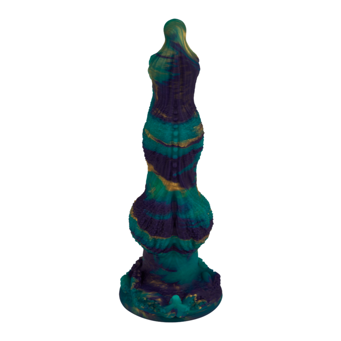 monsterdildo-met-wilde-tentakelstructuur-25-cm-Donkerblauw-Goud-Turkoois-3