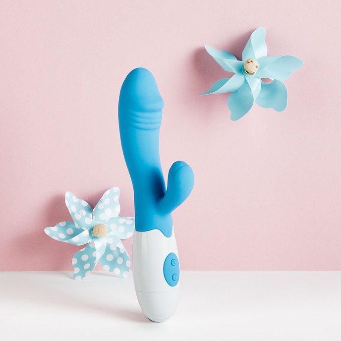 rabbit-puissant-en-silicone-avec-gland-stylisé-19-cm-Blanc-Bleu clair-2