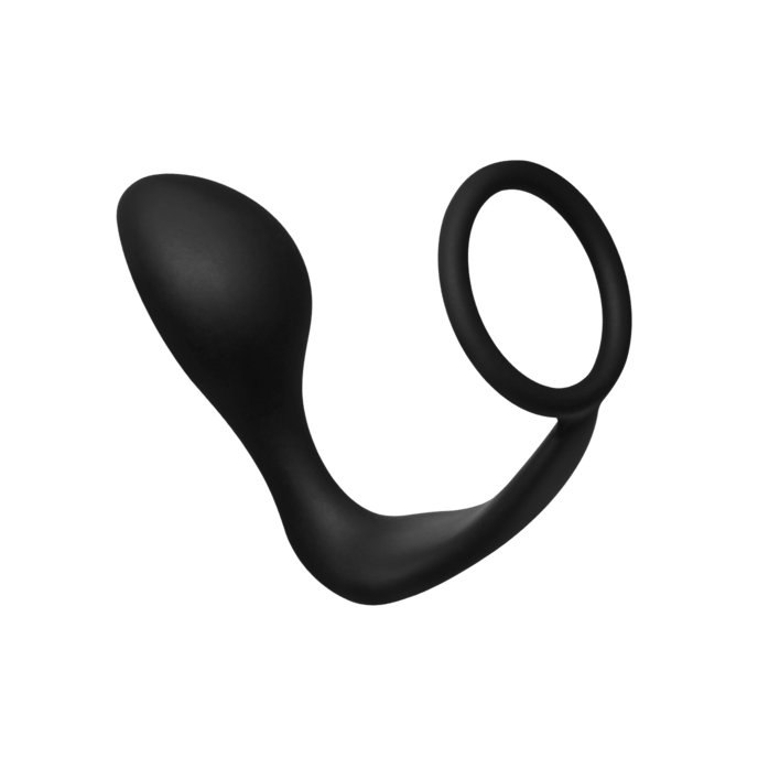 anale-plug-met-hodenring-siliconen-8-cm-Schwarz-1