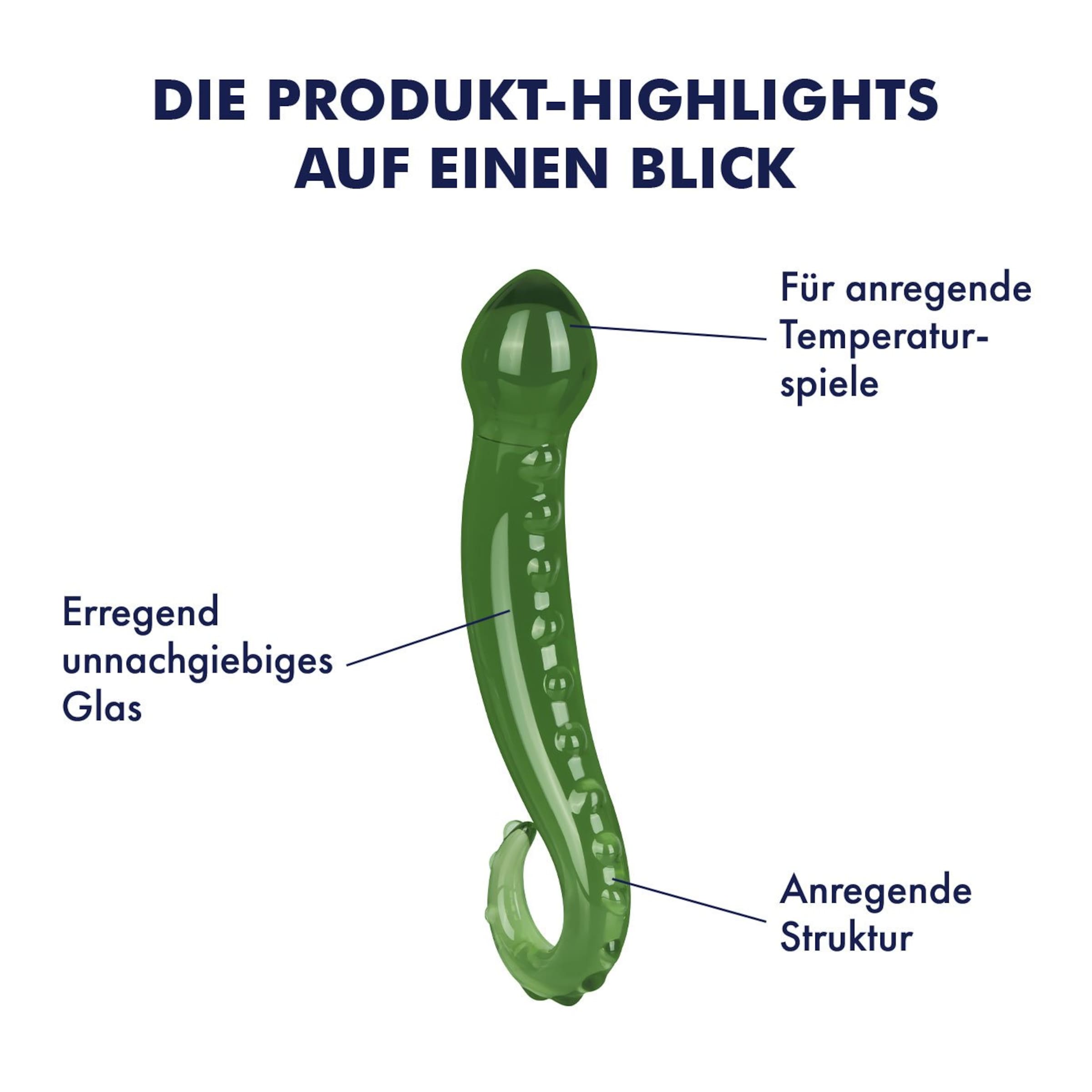 Glasdildo im Alien-Design, 19 cm grn  online kaufen