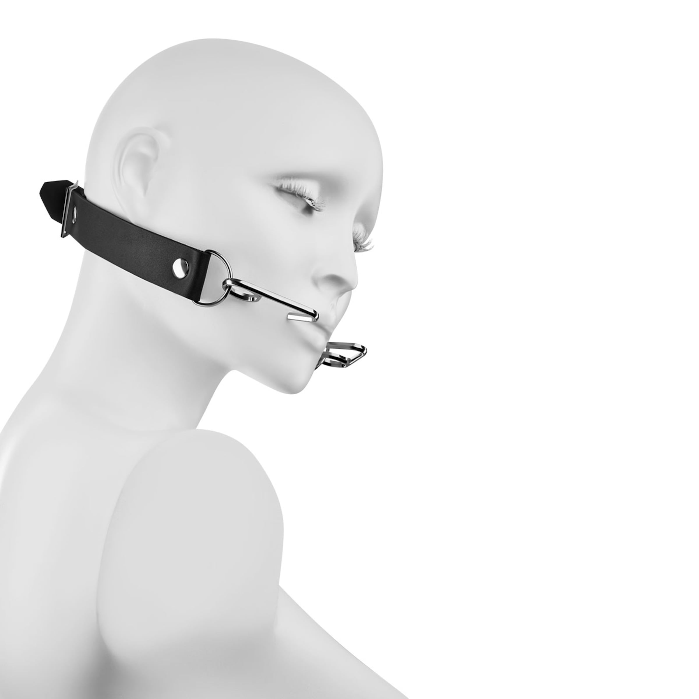 écarteur-de-bouche-avec-crochet-à-sourire-Argent-Noir-3